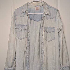 Levi Straus Classic Light Wash Western Shirt